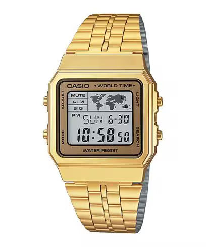 Casio Vintage Gold Unisex Watch D134  A500WGA-9DF
