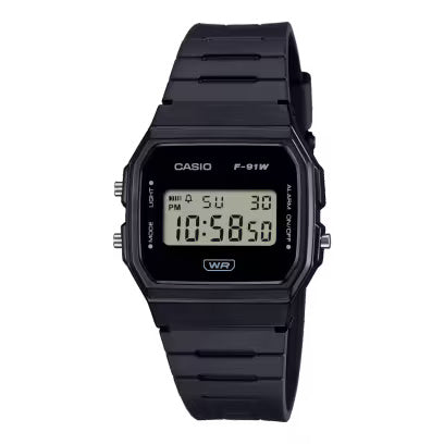 Casio Youth Black Unisex Watch D370 F-91WB-1ADF