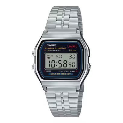 Casio Vintage Black Silver Unisex Watch D339 A159W-N1DF