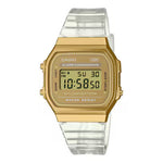 Casio Vintage Gold Dial Transparent Unisex Watch D307 A168XESG-9ADF