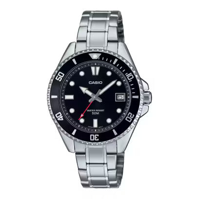 Casio Enticer Black Dial Men Analog Watch A2195 MDV-10D-1A1VDF