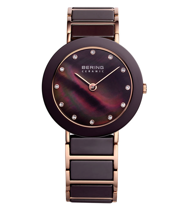 Womens Tech Brown Analogue Watch, Bering High, 11435-765