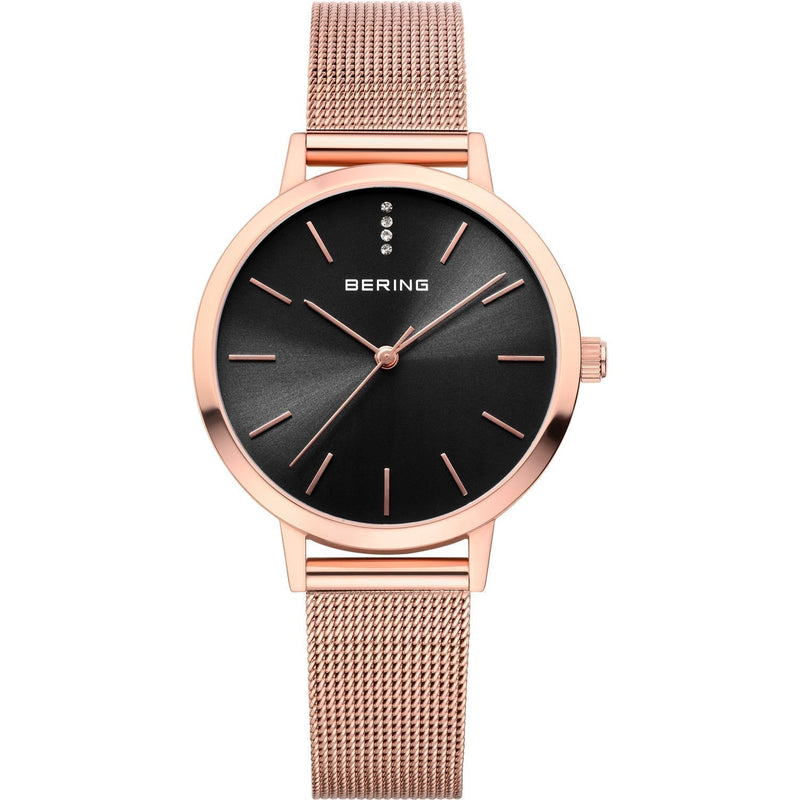 Womens Rose Gold Analogue Watch by Bering - 13434-362