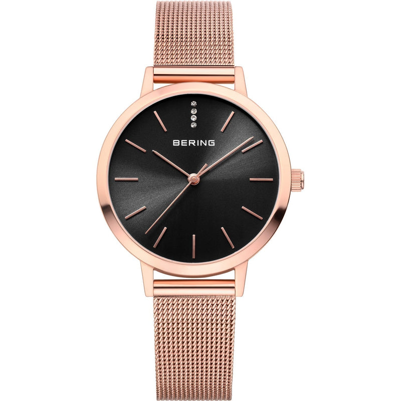 Womens Rose Gold Analogue Watch by Bering - 13434-362