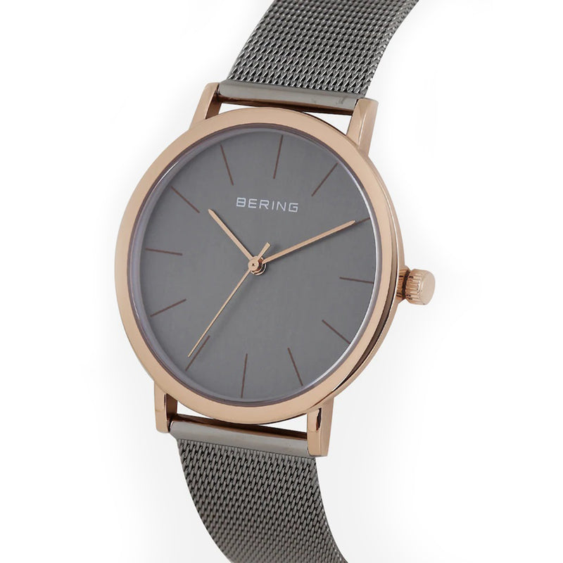 Womens Bering Grey Analogue Watch 13436-369
