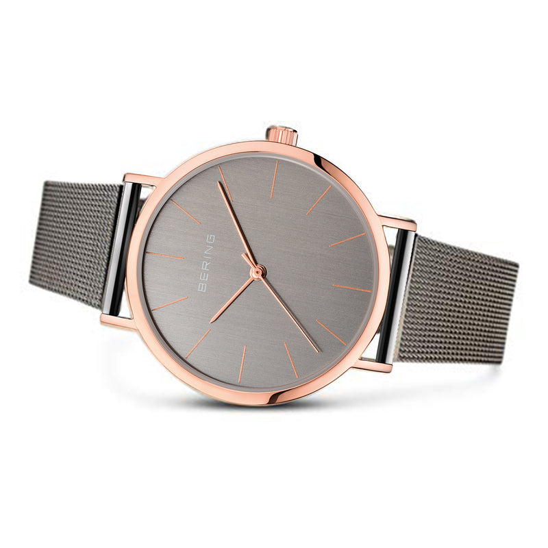 Womens Bering Grey Analogue Watch 13436-369