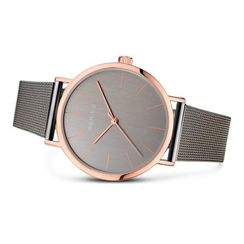 Womens Bering Grey Analogue Watch 13436-369