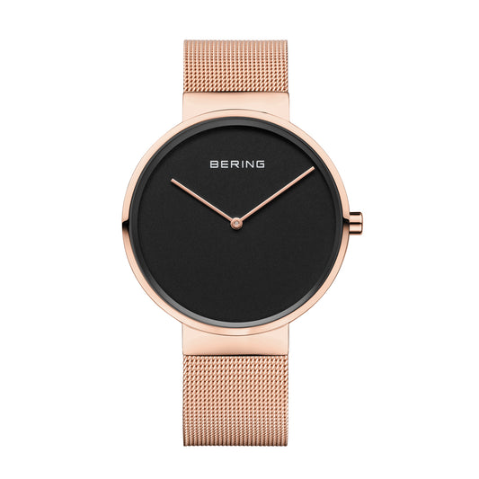 Mens Black Analogue Bering Watch 14539-362