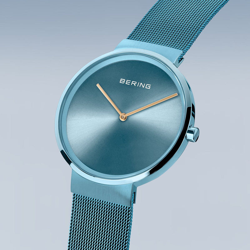 Mens Bering Blue Analogue Watch 14539-388