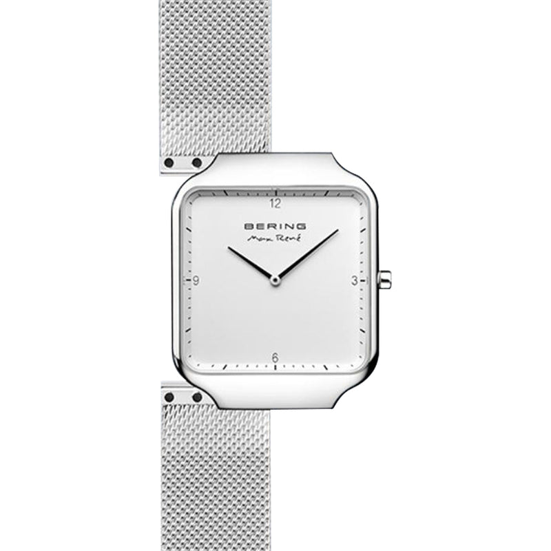 15836-004 Bering Max Rene White Analog Mens Watch