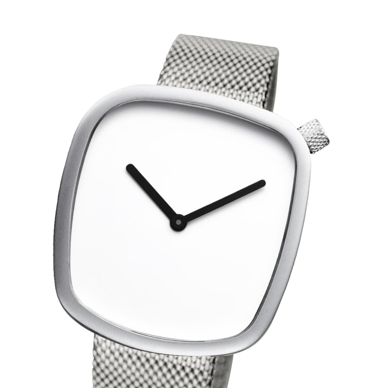 Womens Pebble White Analog Watch by Bering, 18034-004