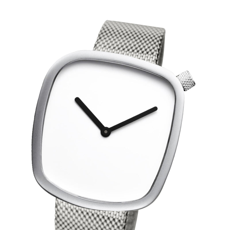 Womens Pebble White Analog Watch by Bering, 18034-004