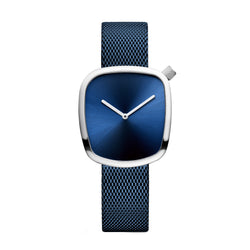 Womens Pebble Blue Analog Watch by Bering, model number 18034-307