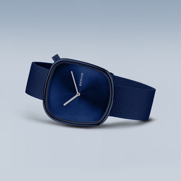 Mens Pebble Blue Analog Watch by Bering, 18040-397