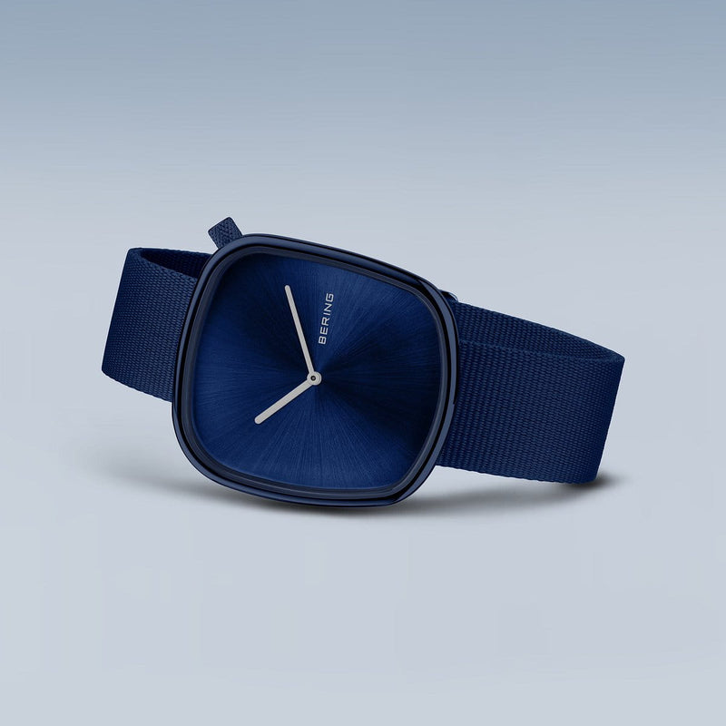 Mens Pebble Blue Analog Watch by Bering, 18040-397