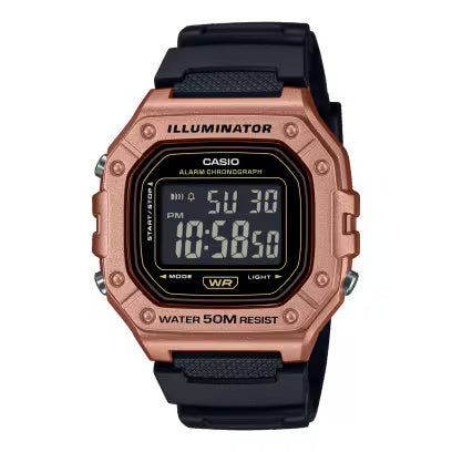Casio Youth Black Men Watch D375 W-218HM-5BVDF