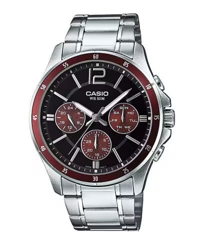 Casio Enticer Black Dial Men Watch A1647 MTP-1374HD-5AVIF