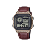 Casio Youth Digital Brown Leather Strap D383 - AE-1200WHL-5AV