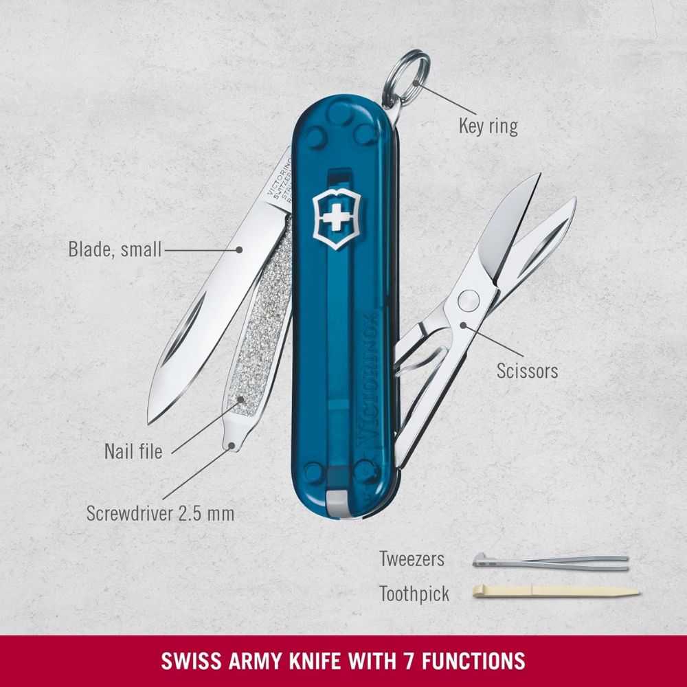 Victorinox Sky High Classic Transparent Blue Knife 0.6223.T61G