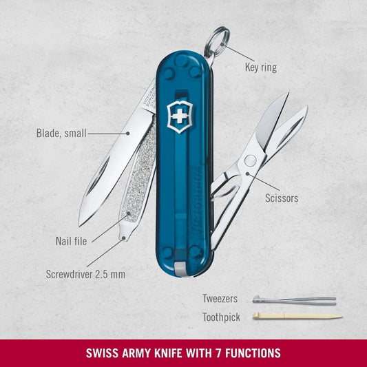 Victorinox Sky High Classic Transparent Blue Knife 0.6223.T61G