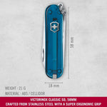 Victorinox Sky High Classic Transparent Blue Knife 0.6223.T61G