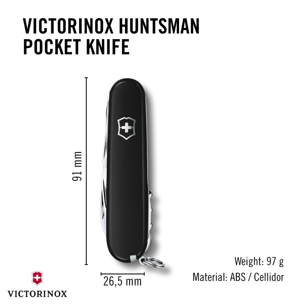 Victorinox Swiss Army Black Knife 1.3713.3