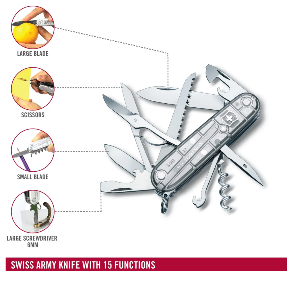 Victorinox Huntsman Silvertech Grey Knife 1.3713.T7