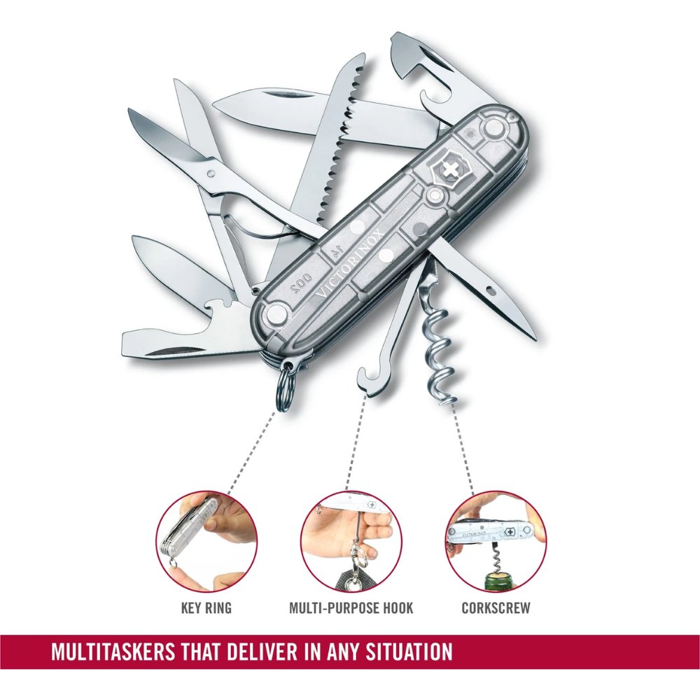 Victorinox Huntsman Silvertech Grey Knife 1.3713.T7