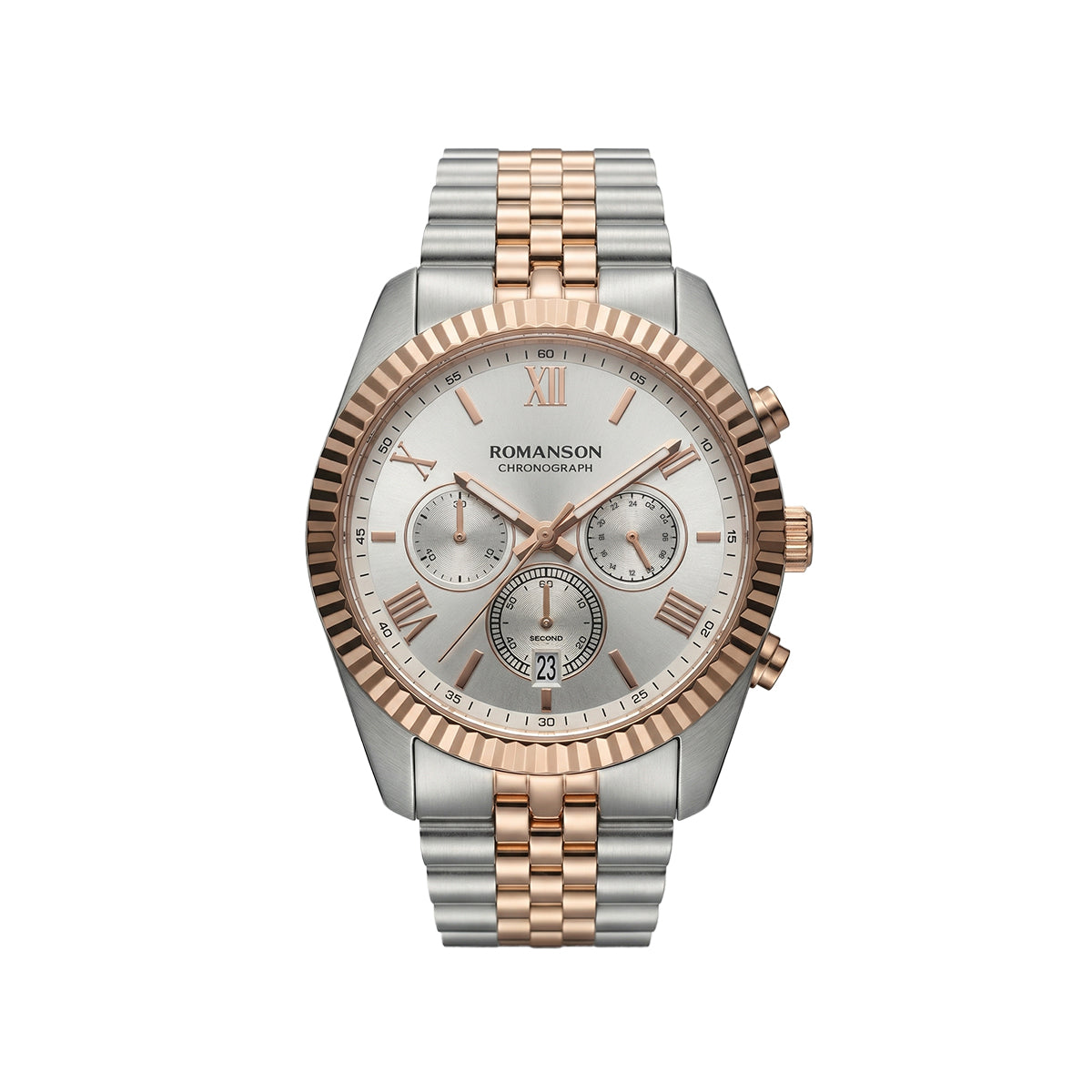 Romanson Silver Gold Men Watch TM6A28HMJWH