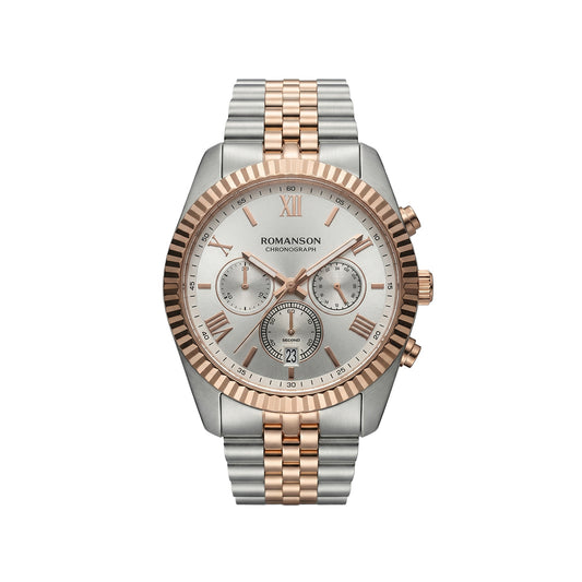 Romanson Silver Gold Men Watch TM6A28HMJWH
