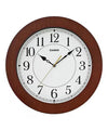Casio Wall Clock Analog White Brown Unisex Watch WCL87 IQ-151-5DF