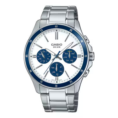 Casio Enticer White Men Analog Watch A2348 MTP-1374D-7A2VDF