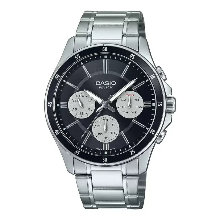Casio Enticer Black Men Watch A2345 MTP-1374D-1A3VDF