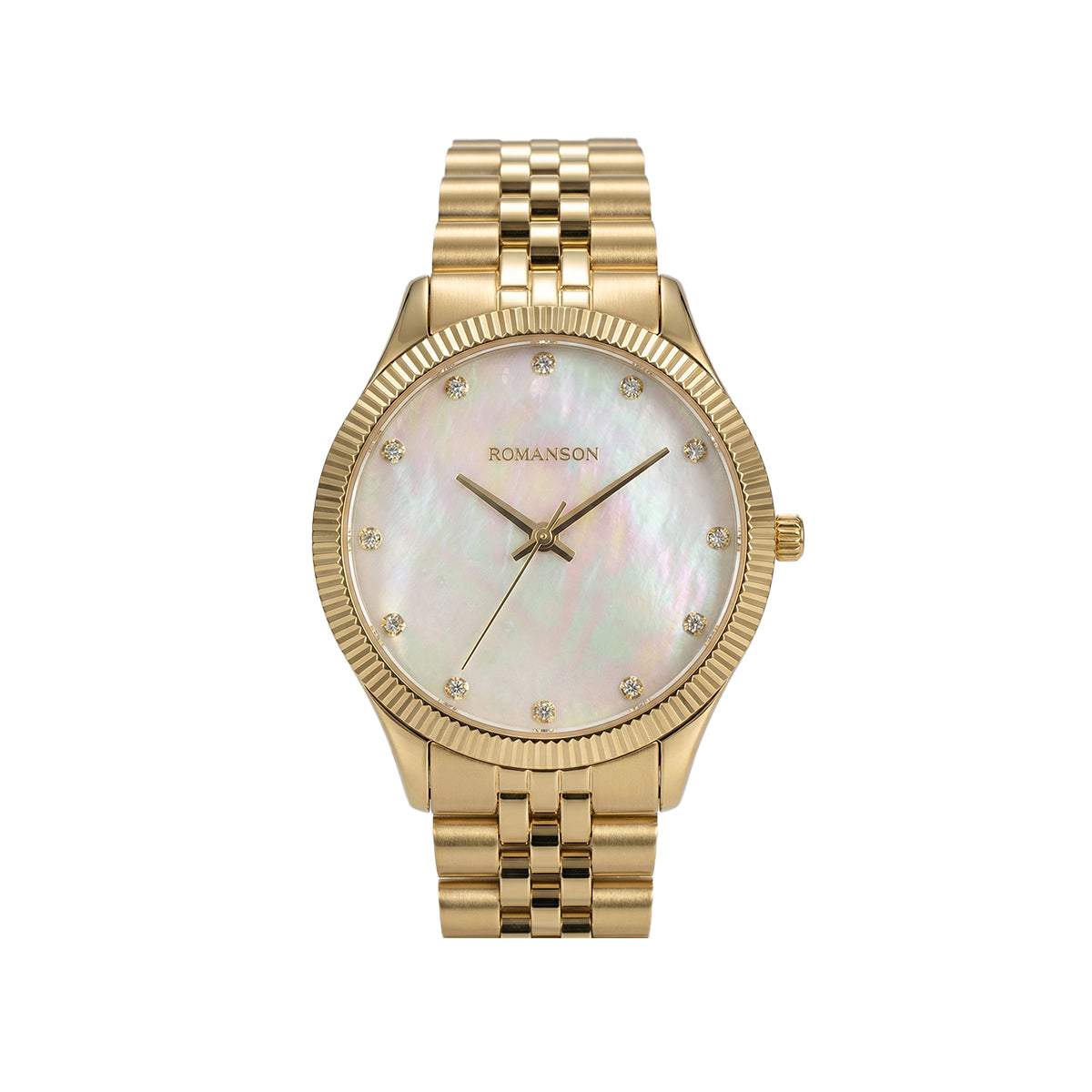 Romanson Gold Women Watch RM4BF511LLGWH