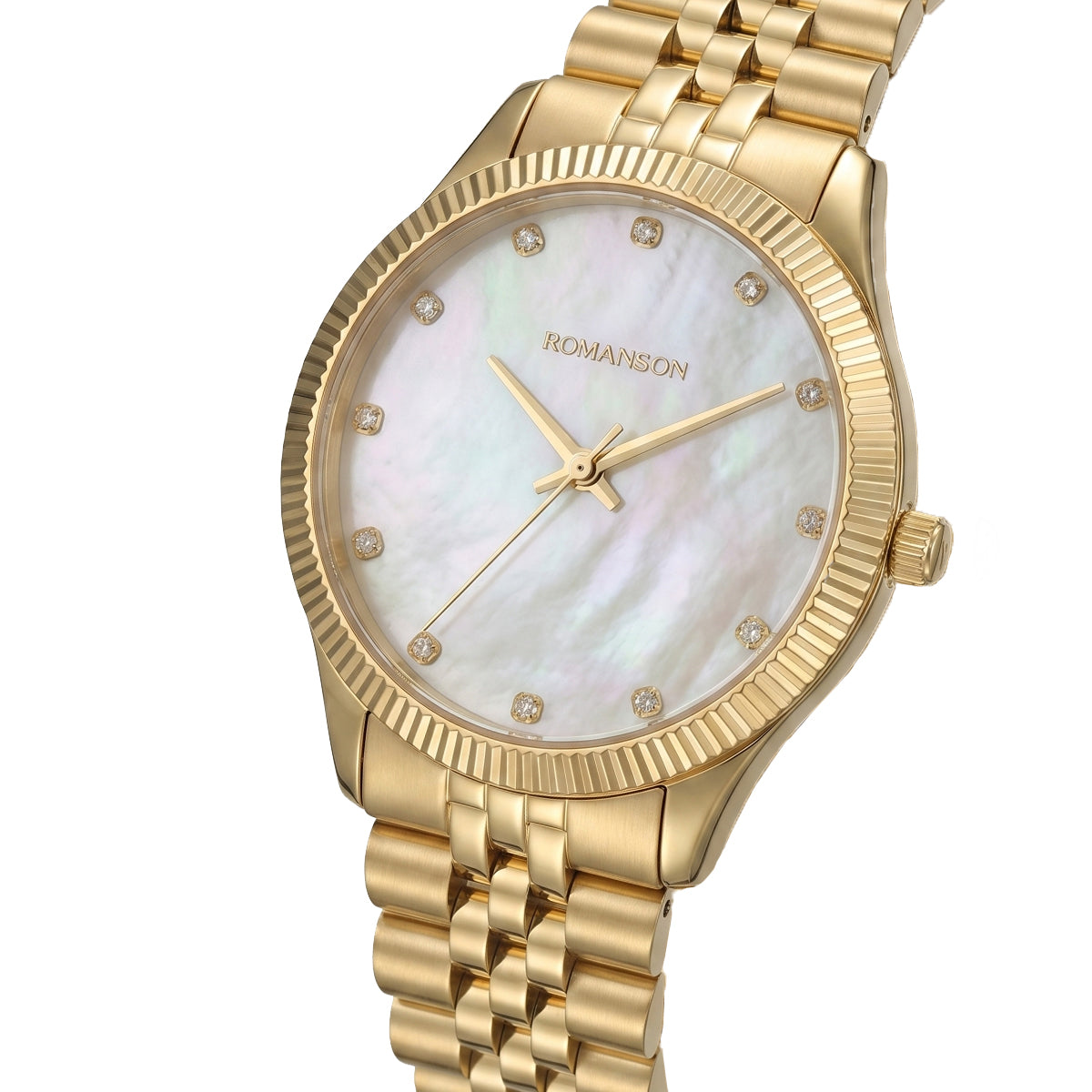 Romanson Gold Women Watch RM4BF511LLGWH