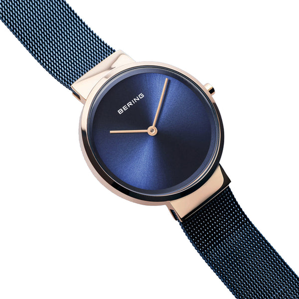 Womens Bering Blue Analog Watch 14531-367