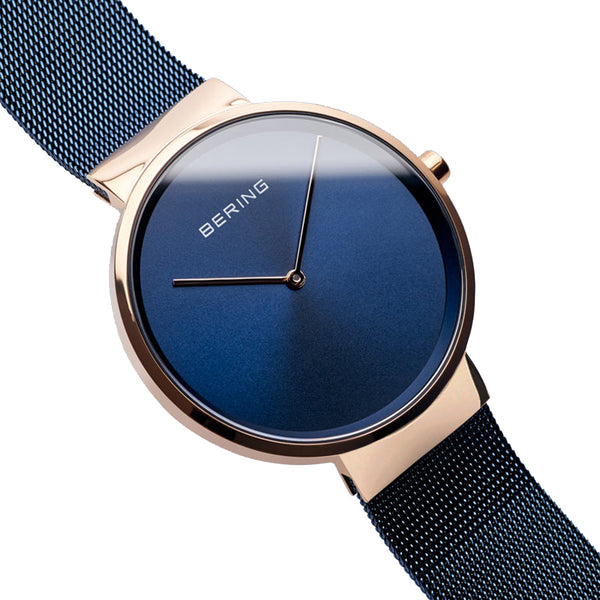 Mens Bering Blue Analogue Watch 14539-367