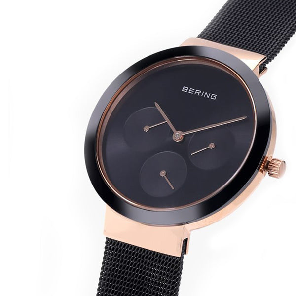 Unisex Black Analogue Watch by Bering, model number 35036-166