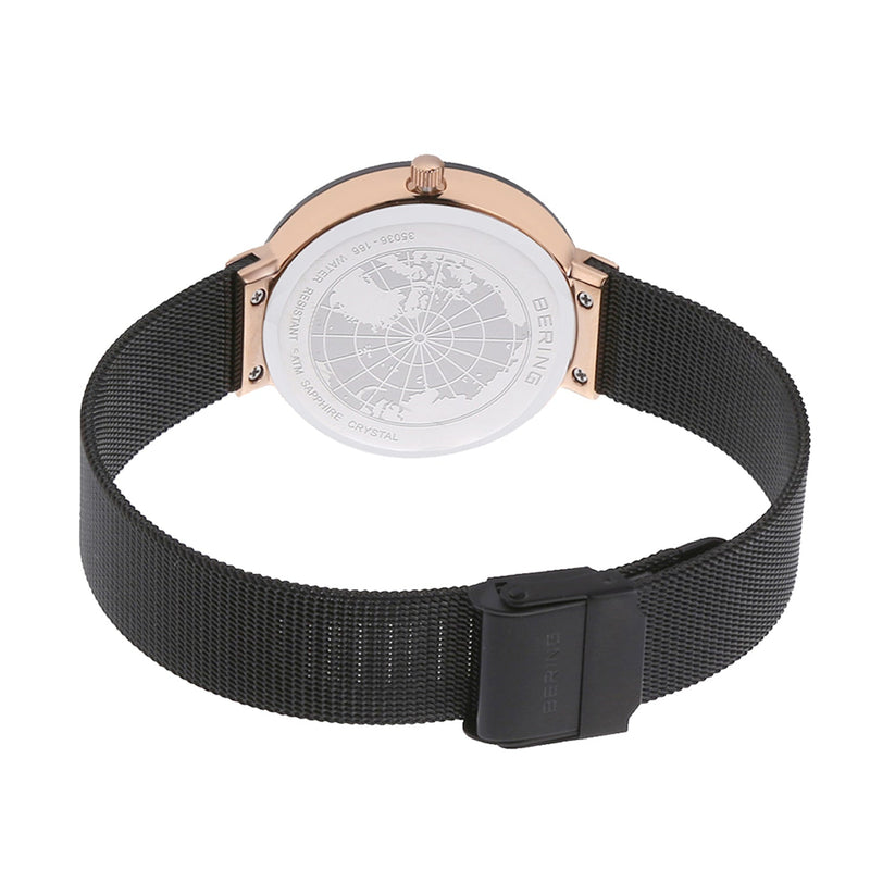 Unisex Black Analogue Watch by Bering, model number 35036-166