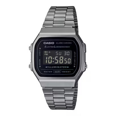 Casio Vintage Grey Digital Unisex Watch D182 A168WGG-1BDF