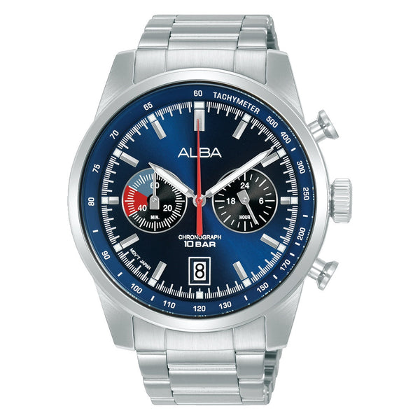 Alba A4B005X1 Navy Blue + Black Dial Chronograph Watch