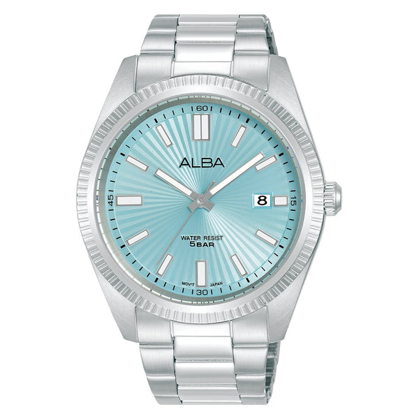 Mens Stainless Steel Analogue Blue Dial Watch by Alba-As9S71X1