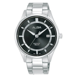 Asterix Black Dial with Metal Strap AS9R19X1