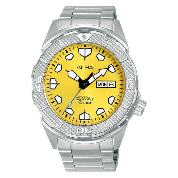 ALBA Mens Automatic Yellow Dial Watch - AL4567X1