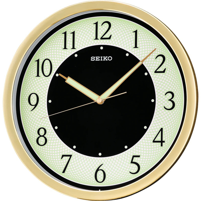 Black and White Dial Gold Clock QXA472G