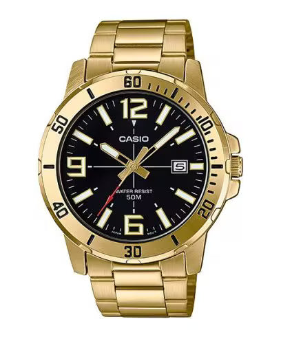 Casio Analog A1367 Golden Watch