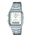 Casio Vintage White Dial Unisex Watch AD03 AQ-230A-7DMQ