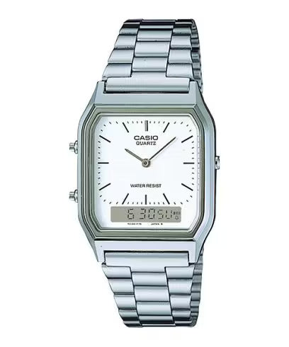 Casio Vintage White Dial Unisex Watch AD03 AQ-230A-7DMQ