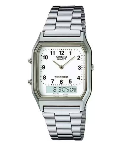 Casio Vintage White Dial Men Watch Ad02 AQ-230A-7BHDF