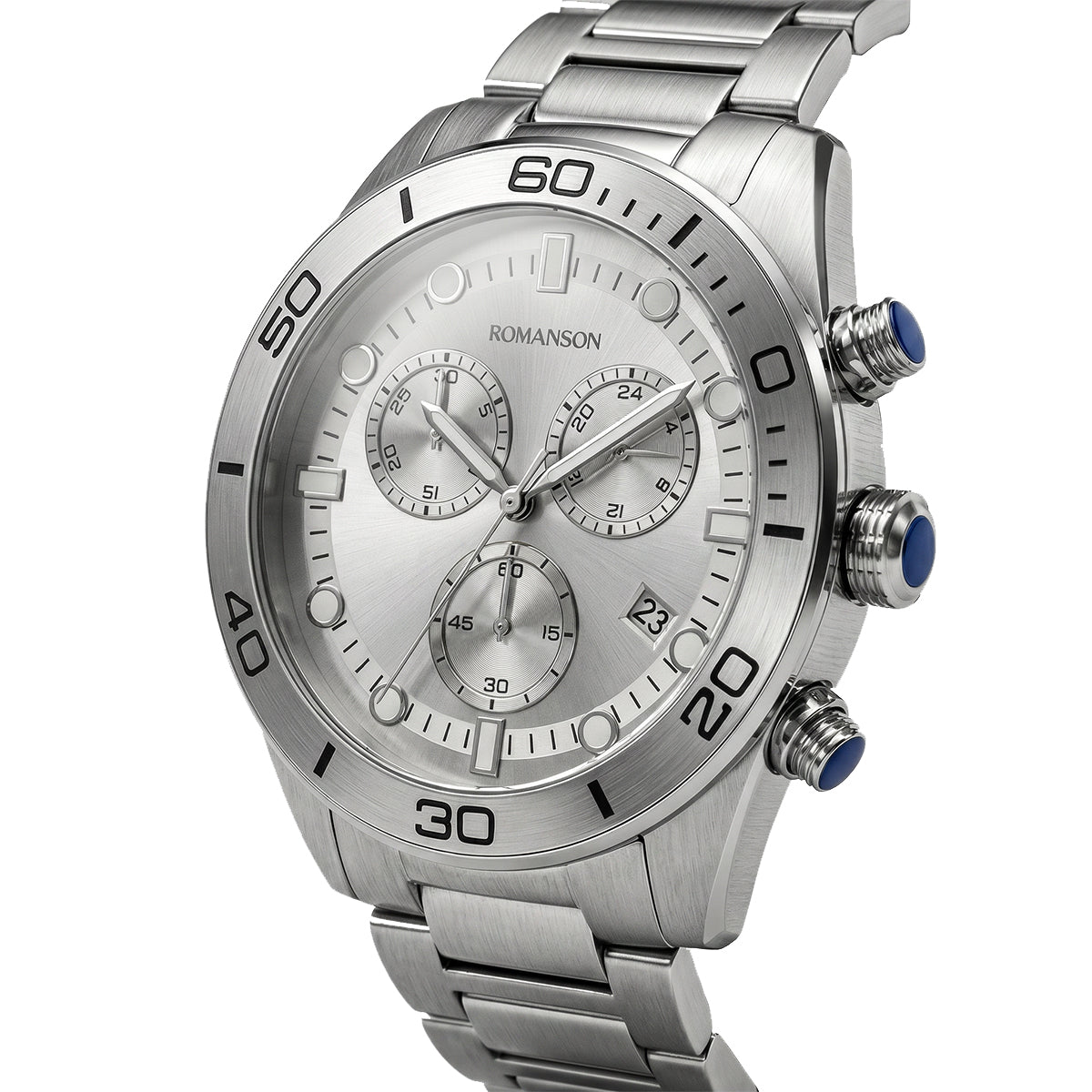 Romanson Classic Silver Men Watch TM6BS203FMWWH